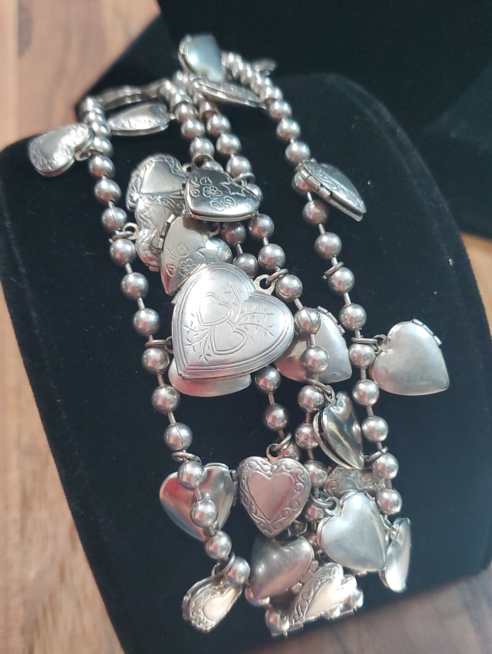 Butler And Wilson Silver Heart Charm Bracelet - Women Jewelry